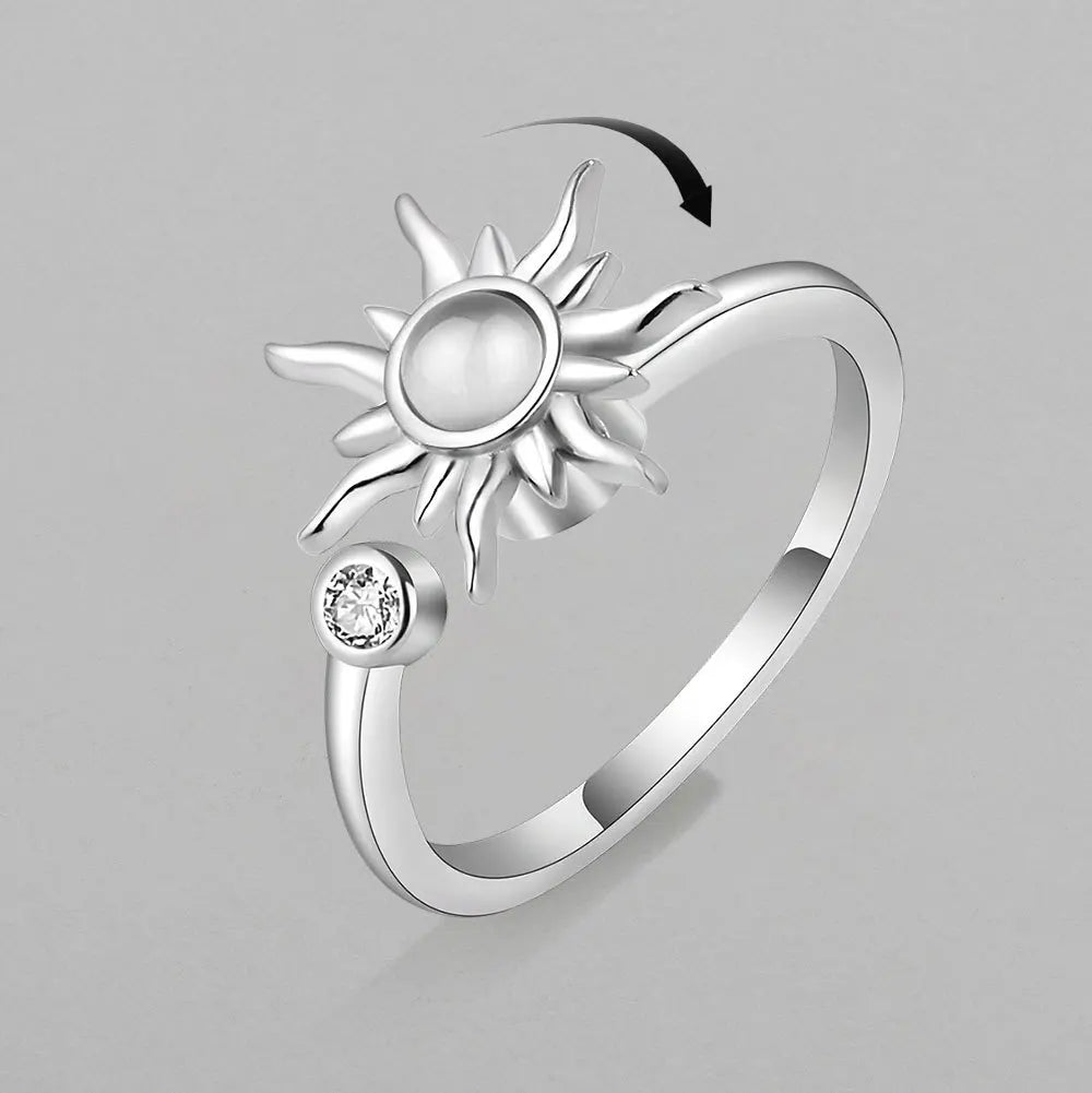 Sun Star Spinner Anxiety Rings